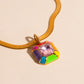 Neon Rainbow Miley Necklace Charm