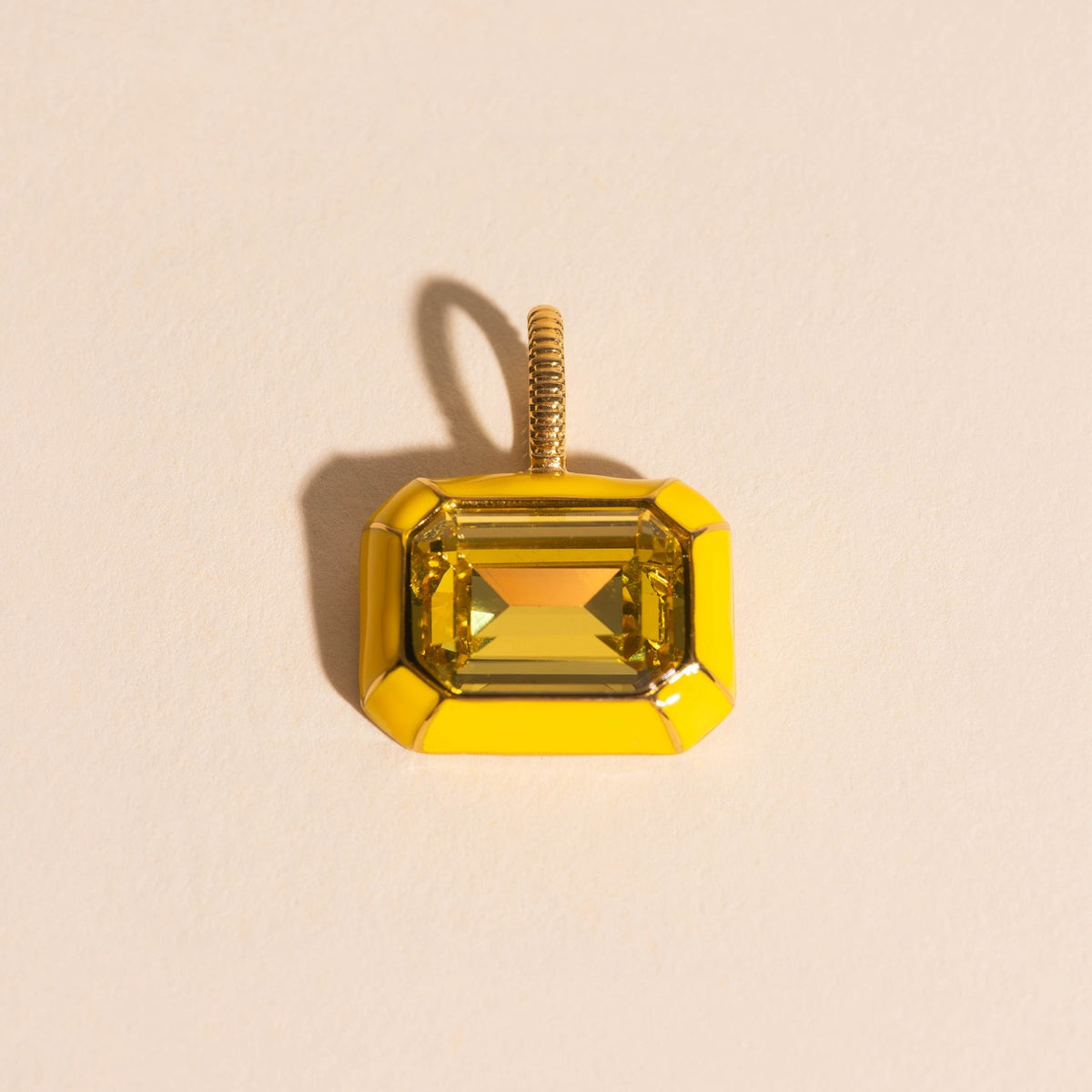 Neon Yellow Miley Necklace Charm
