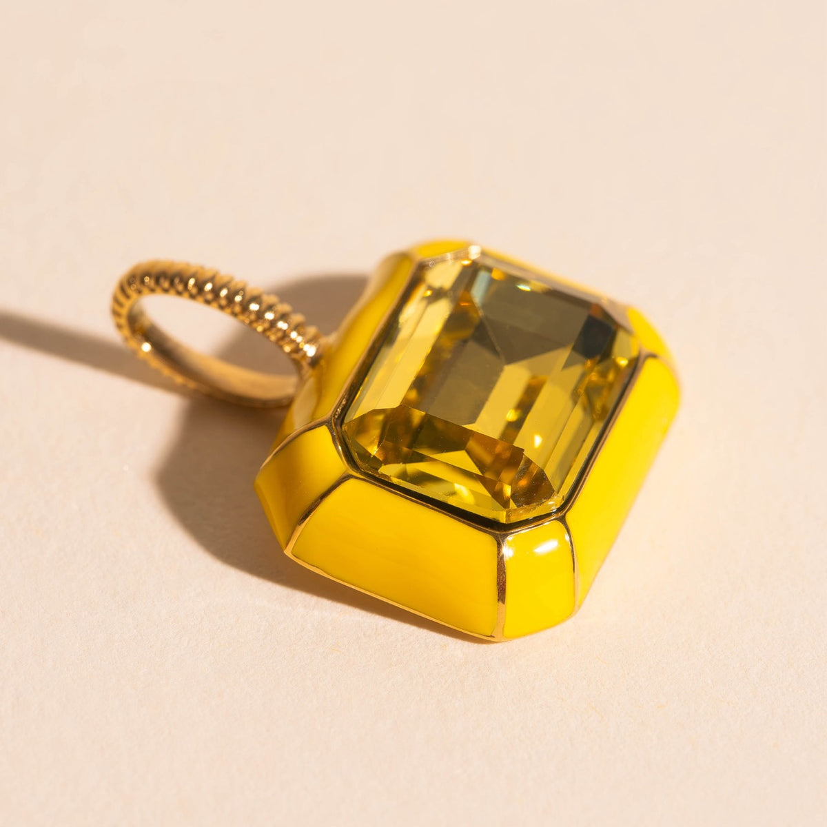 Neon Yellow Miley Necklace Charm