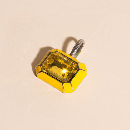 Neon Yellow Miley Necklace Charm
