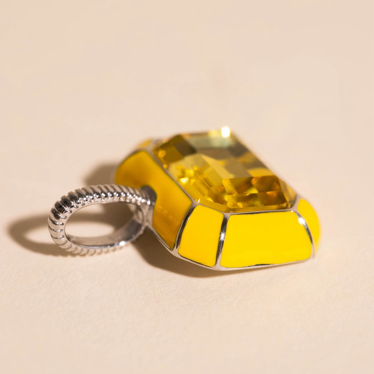 Neon Yellow Miley Necklace Charm