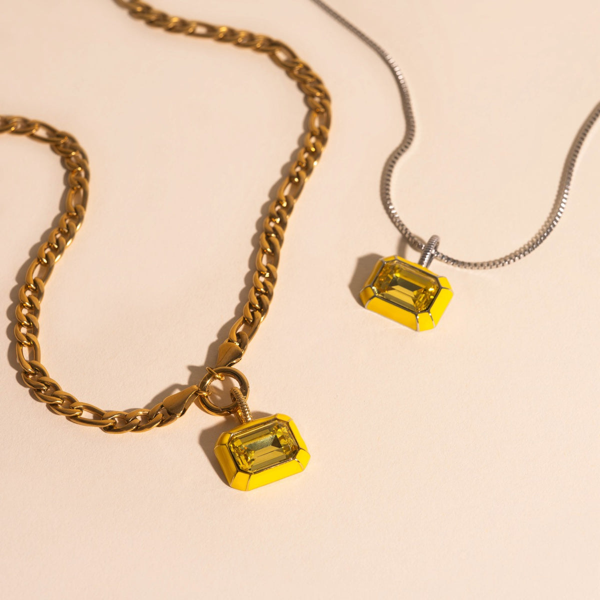 Neon Yellow Miley Necklace Charm