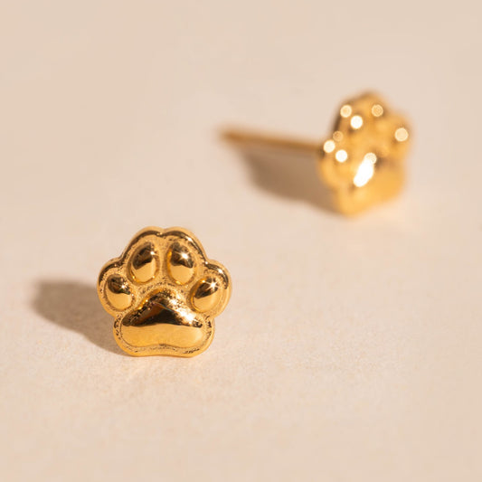 Paw Print Stud Earrings