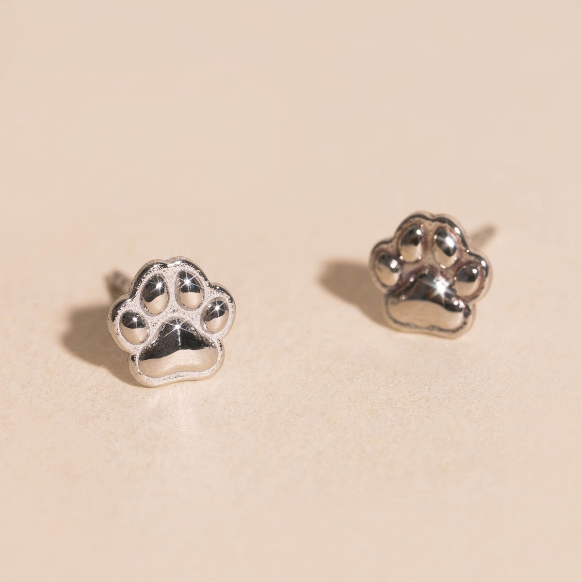Paw Print Stud Earrings