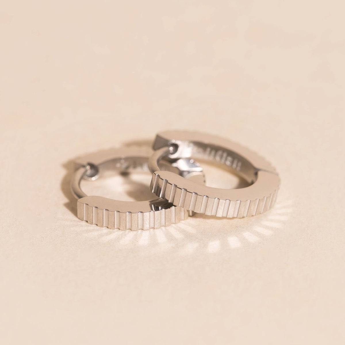 Textured Huggie Hoop Earrings