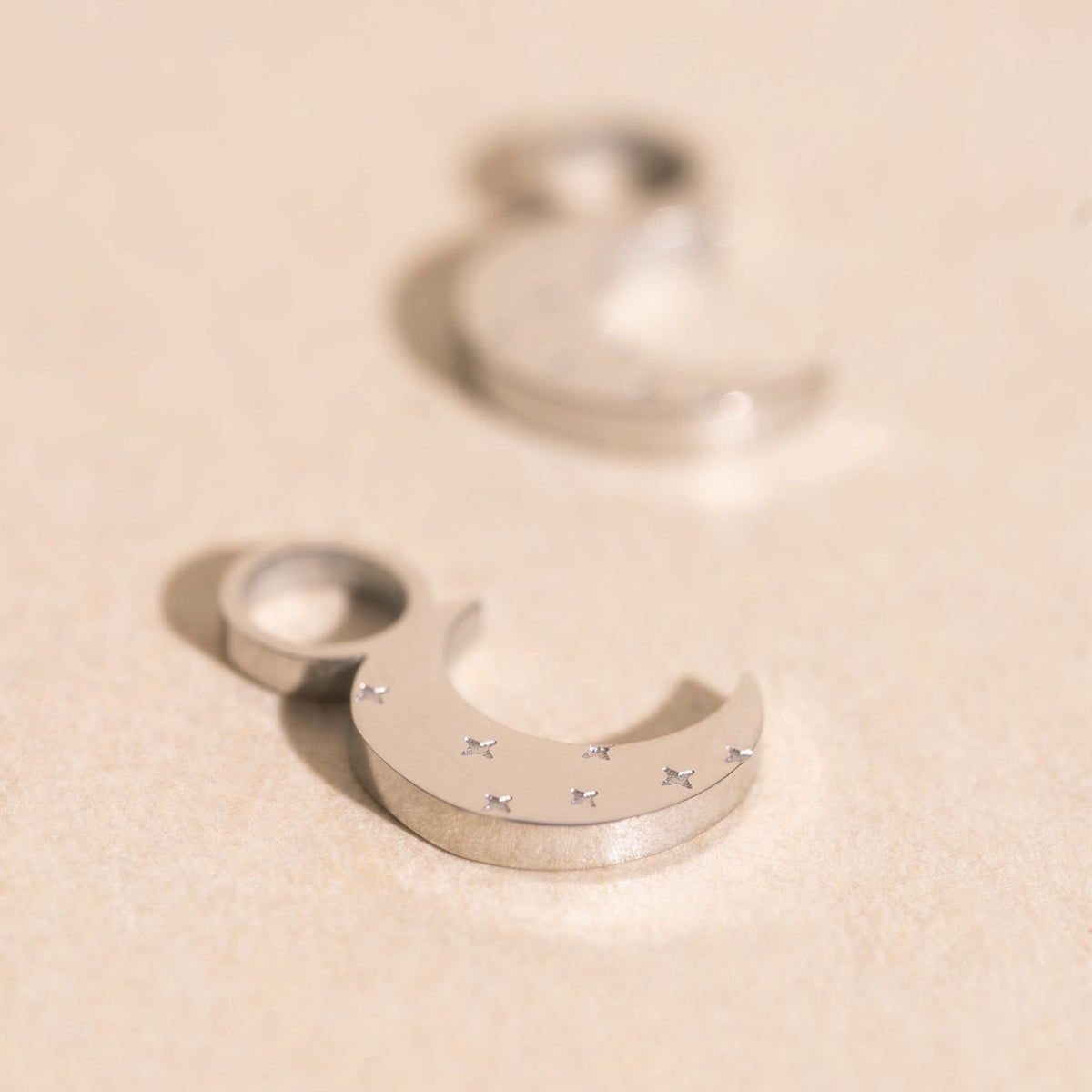 Moon Huggie Hoop Charms