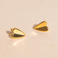 Folded Heart Stud Earrings