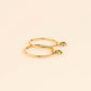August Birthstone Huggie Hoop Charms