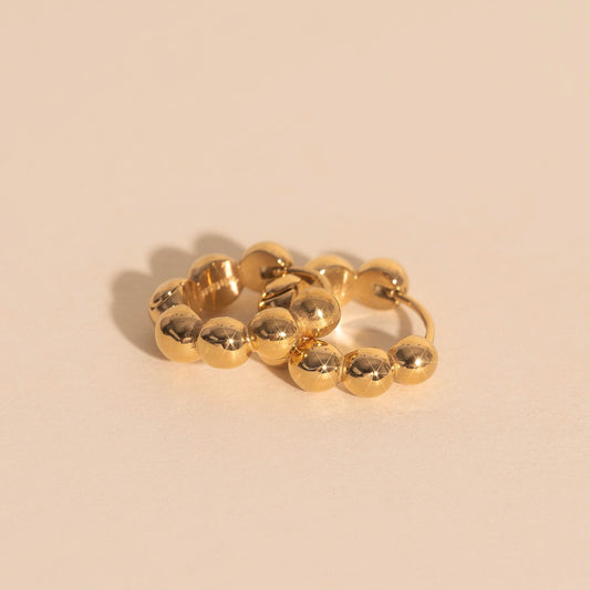 Bubble Chunky Rounded Huggie Hoop Earrings