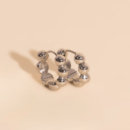 Bubble Chunky Rounded Huggie Hoop Earrings