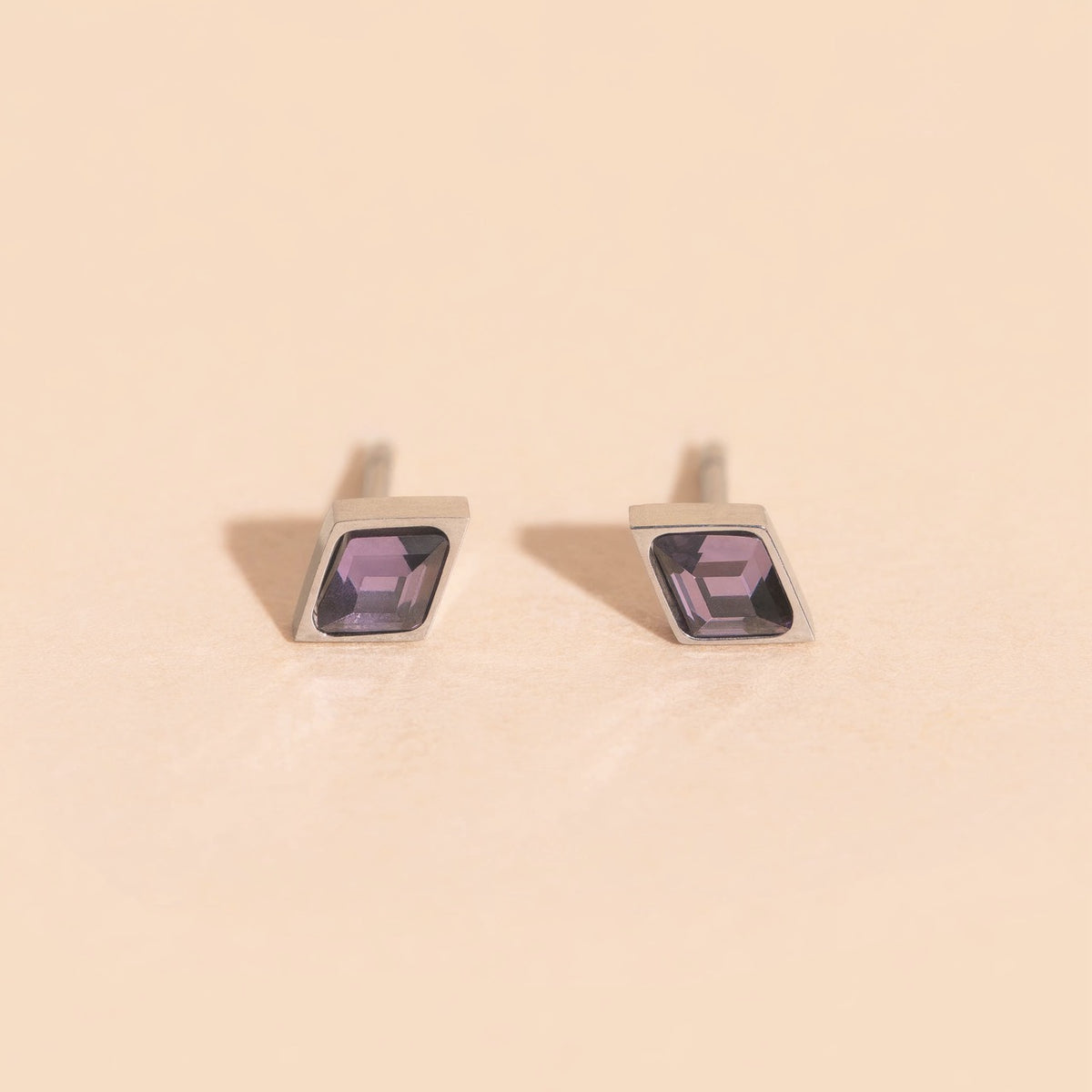 February Birthstone Stud Earrings
