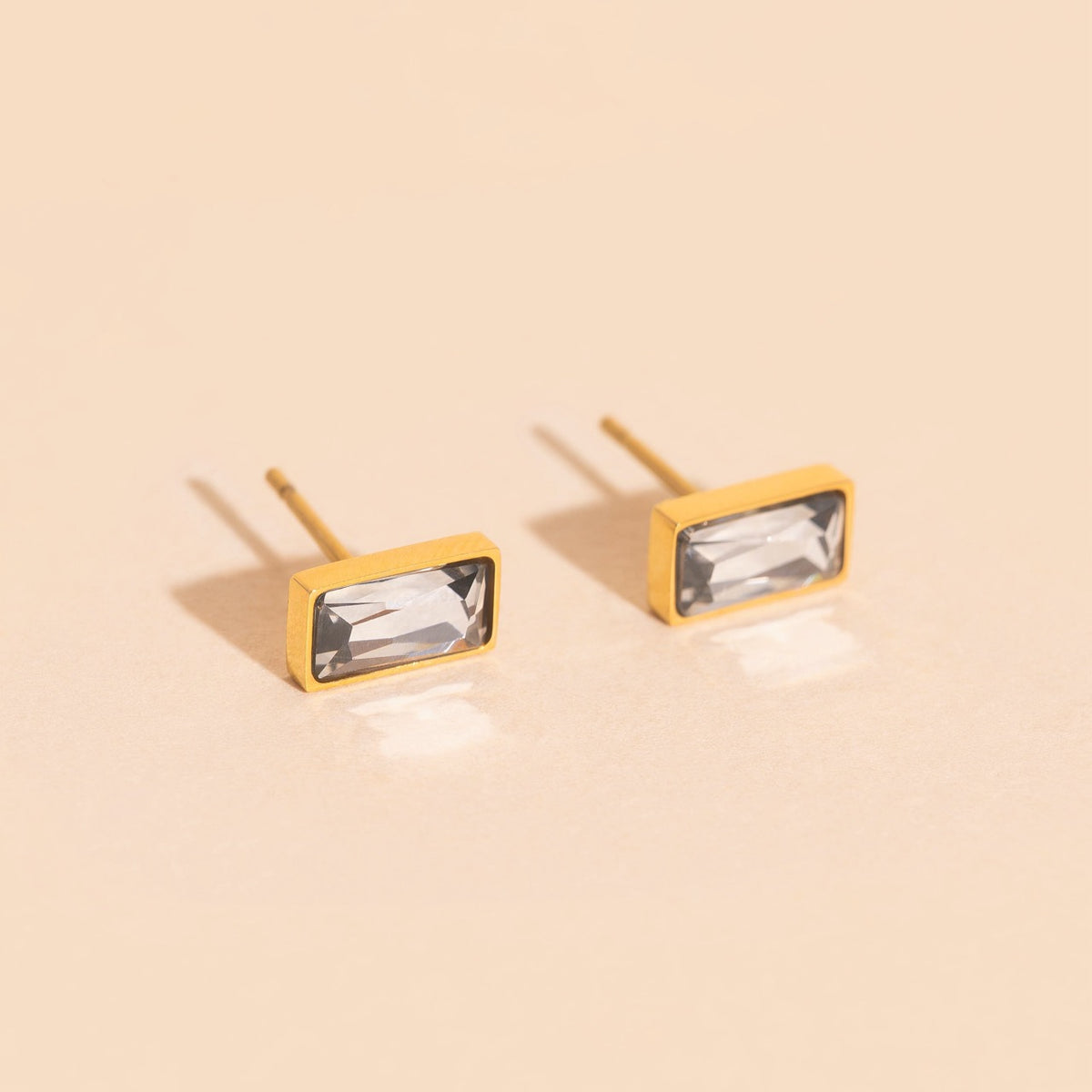 April Birthstone Stud Earrings