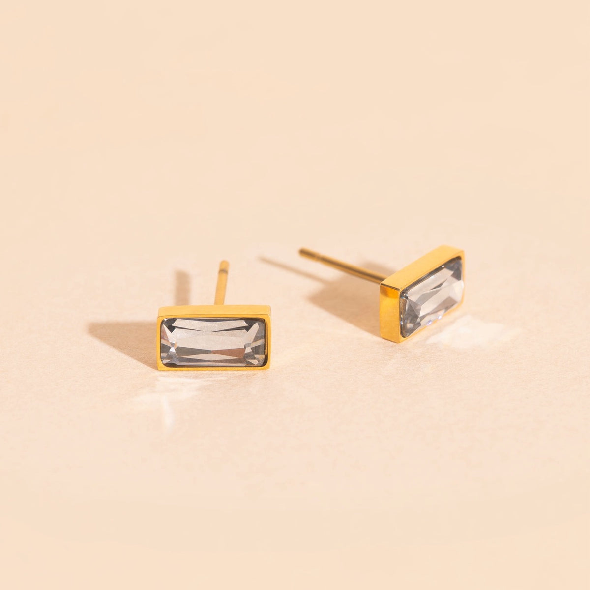 April Birthstone Stud Earrings