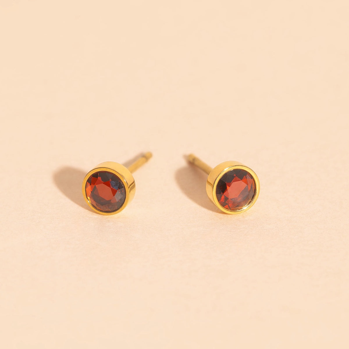 January Birthstone Stud Earrings