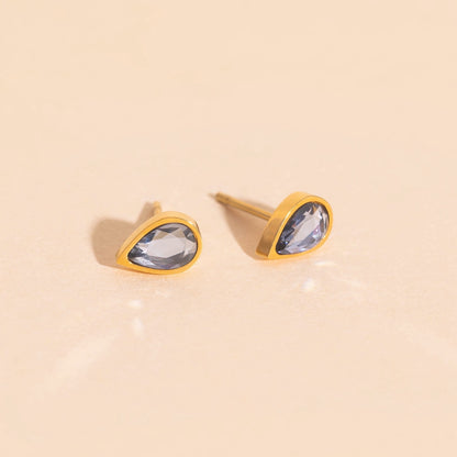 June Birthstone Stud Earrings