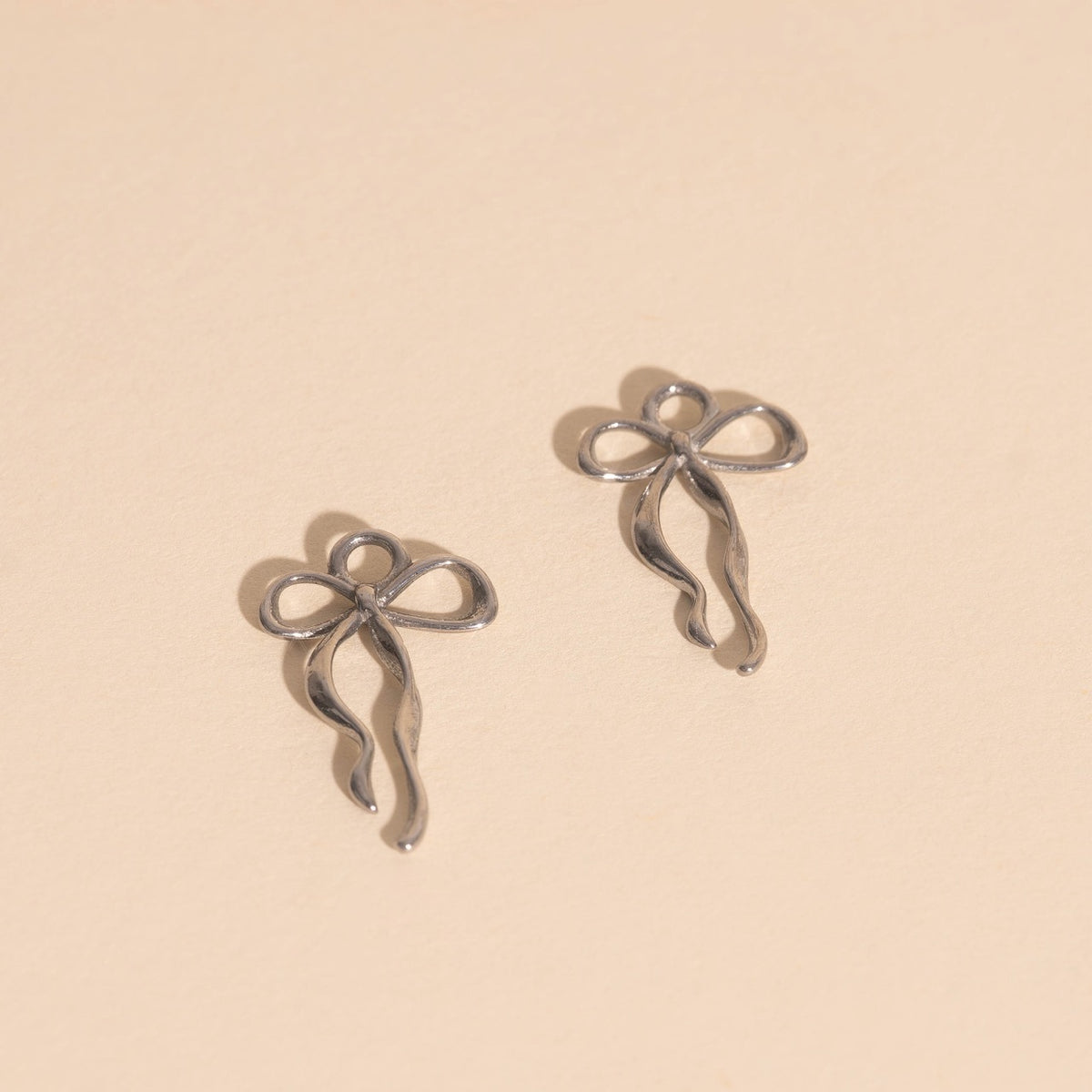 Dainty Bow Huggie Hoop Charms