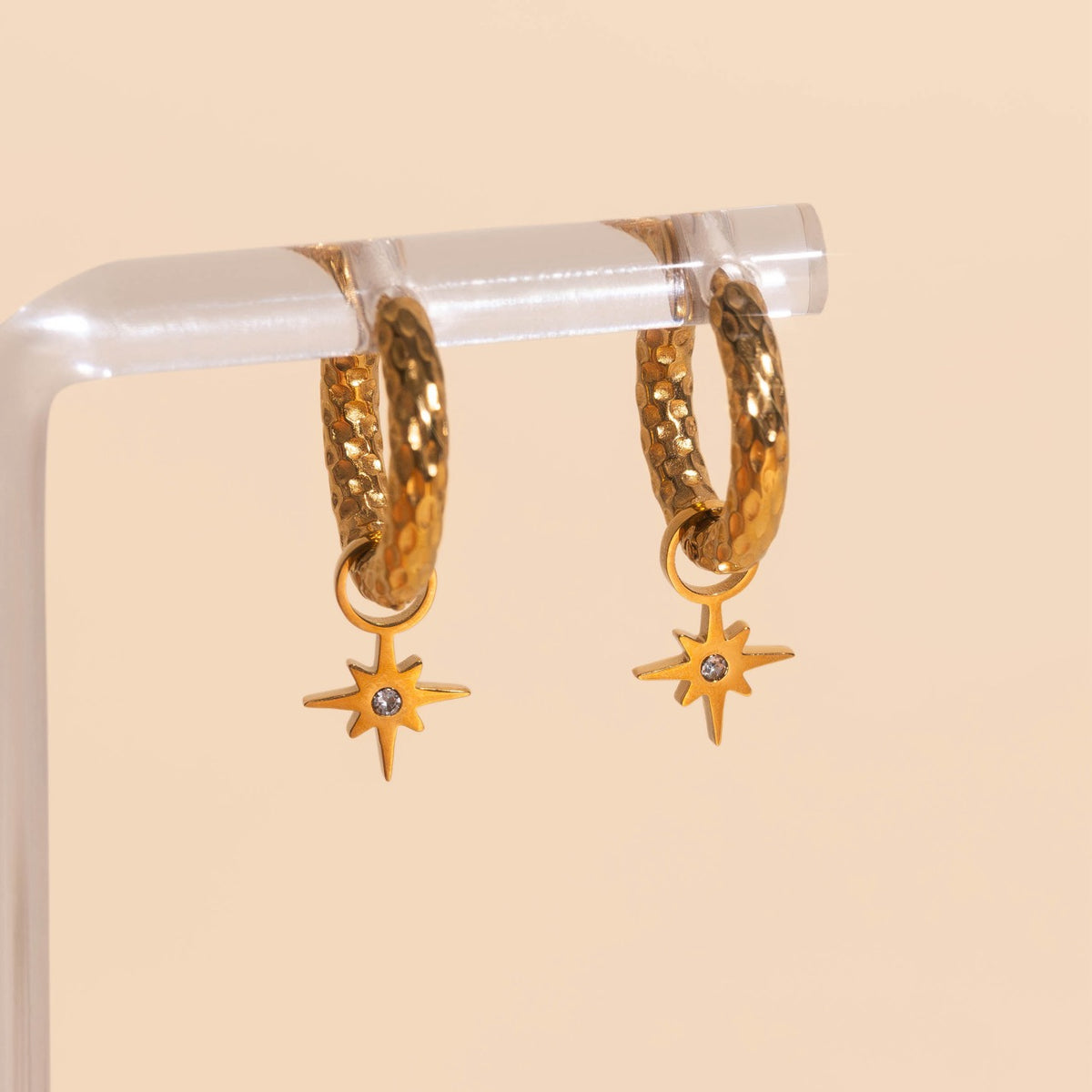 Mini Starburst Huggie Hoop Charms