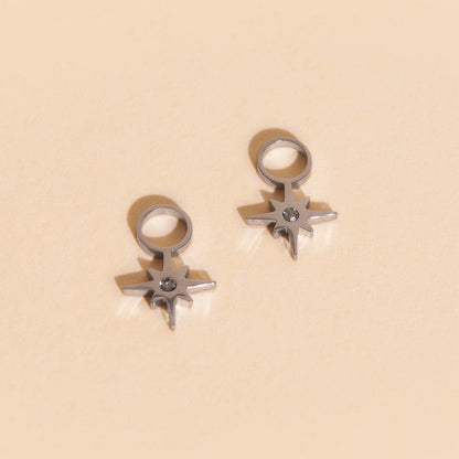 Mini Starburst Huggie Hoop Charms
