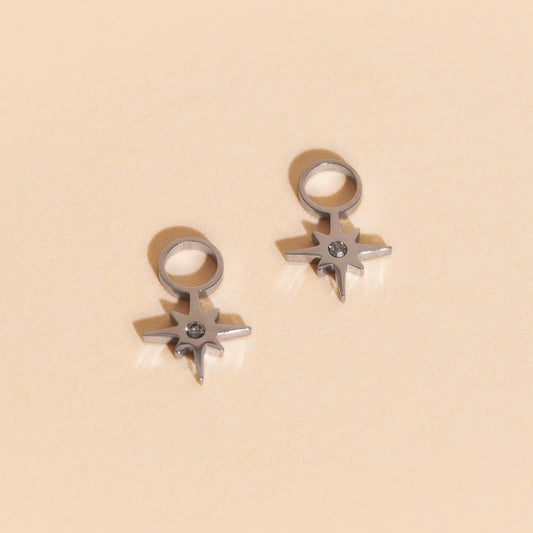 Mini Starburst Huggie Hoop Charms