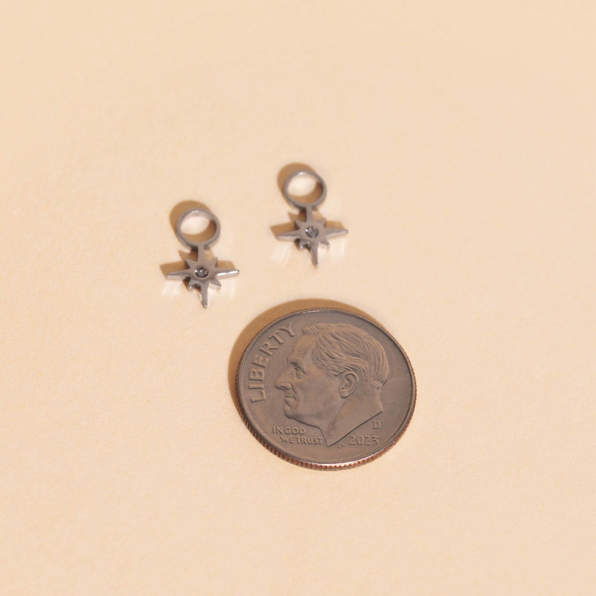 Mini Starburst Huggie Hoop Charms