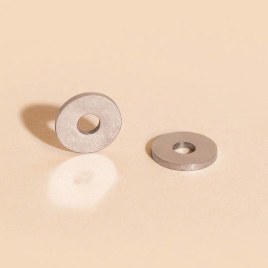 Disc Rounded Huggie Hoop Charms