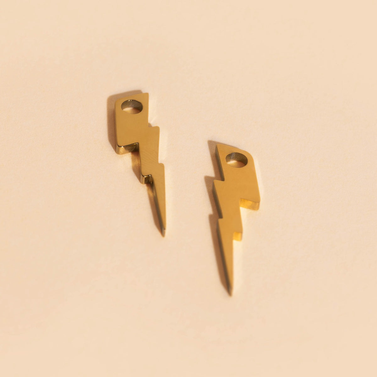 Lightning Bolt Huggie Hoop Charms