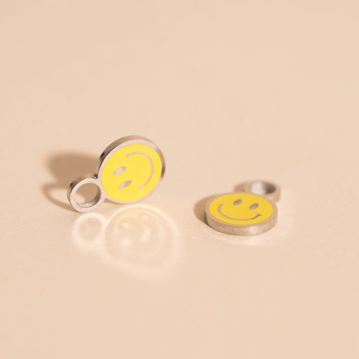Smiley Huggie Hoop Charms