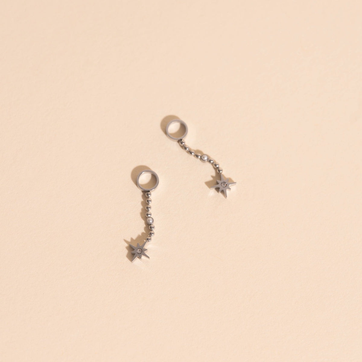 Dangle Starburst Huggie Hoop Charms