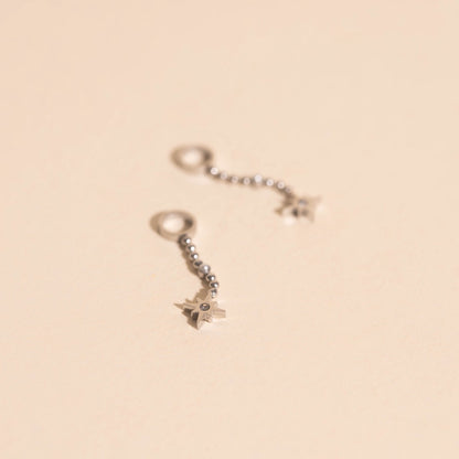 Dangle Starburst Huggie Hoop Charms