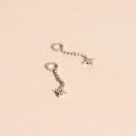 Dangle Starburst Huggie Hoop Charms