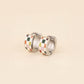 Checkered Super Chunky Huggie Hoop Earrings