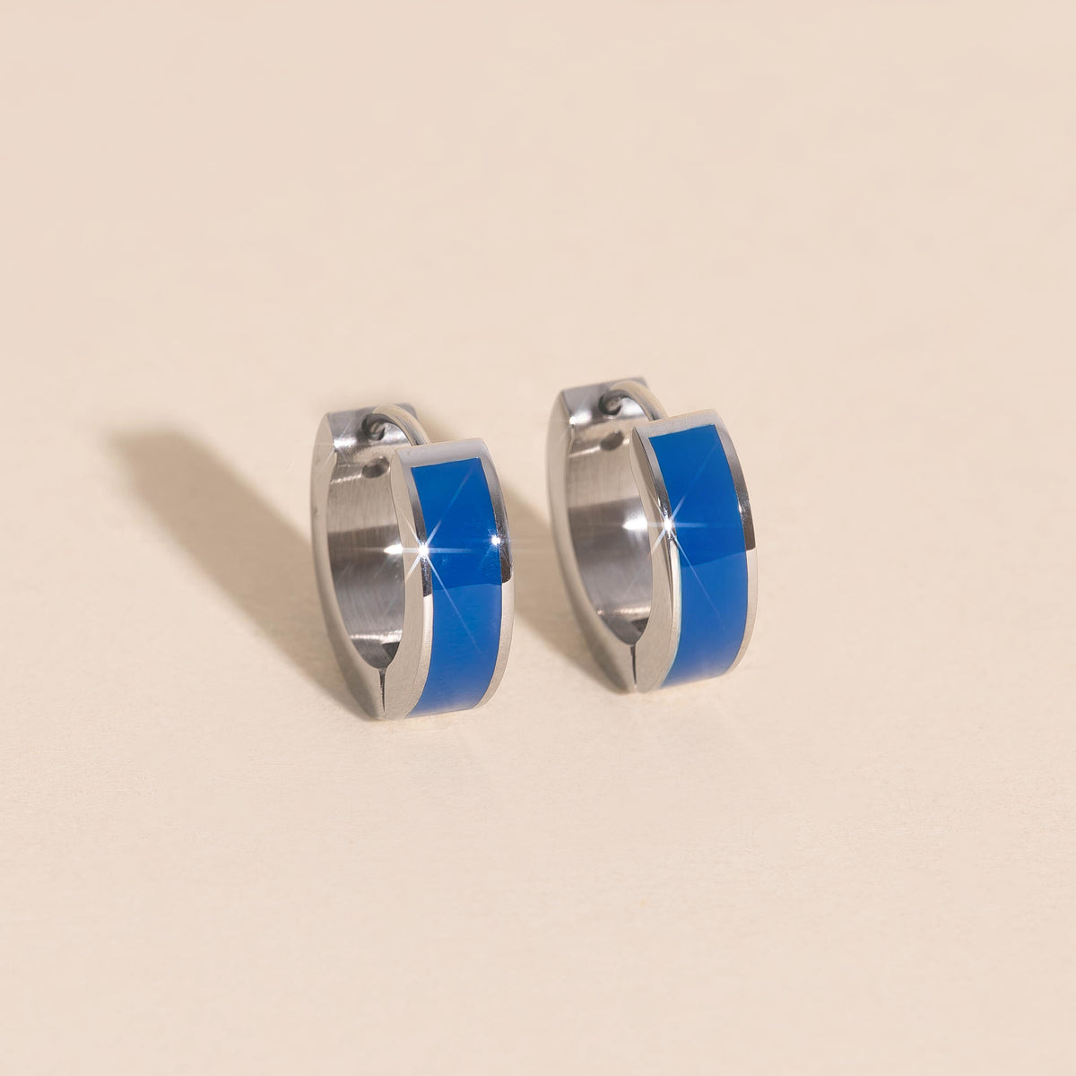 Color Chunky Huggie Hoop Earrings