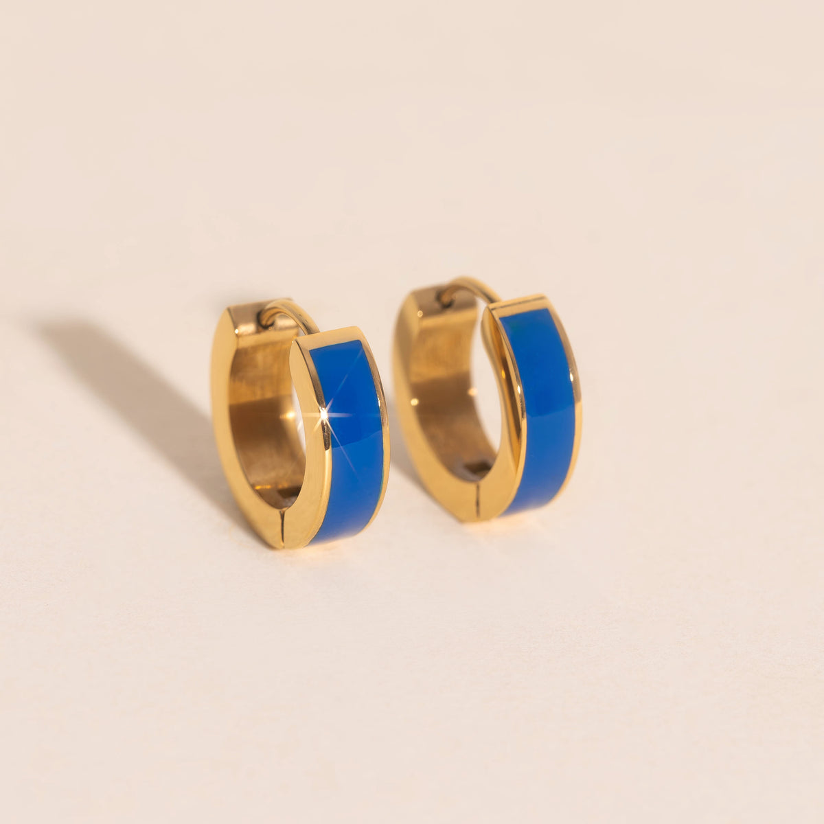 Color Chunky Huggie Hoop Earrings