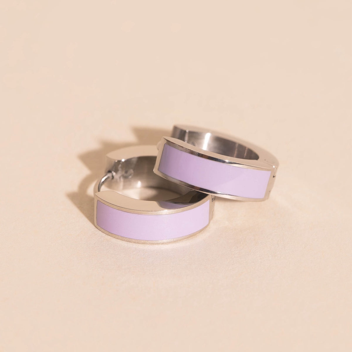 Color Chunky Huggie Hoop Earrings