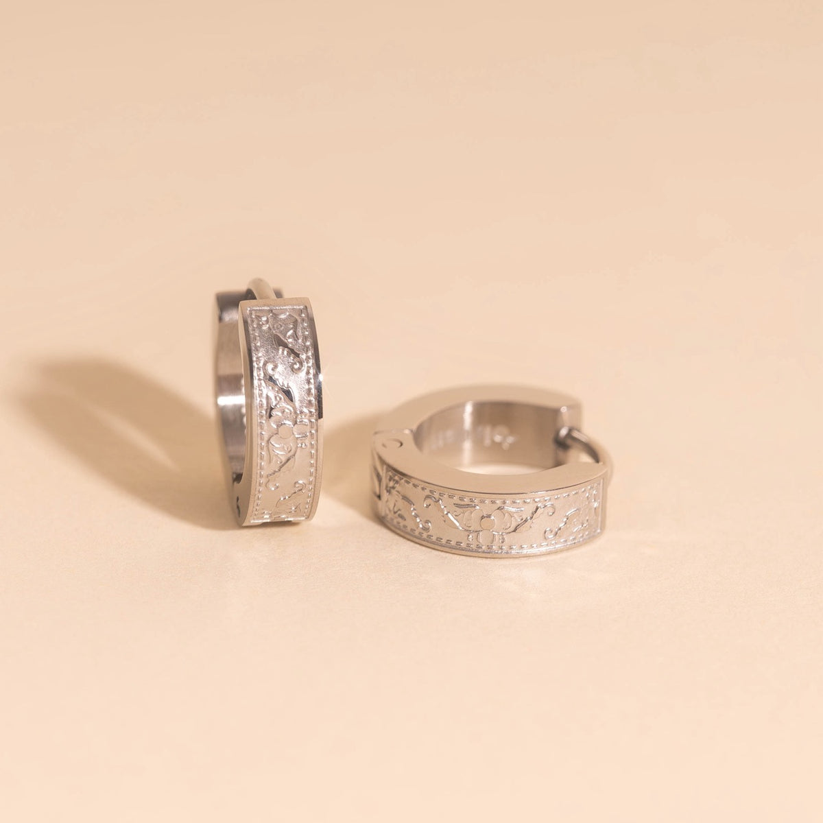 Paisley Chunky Huggie Hoop Earrings