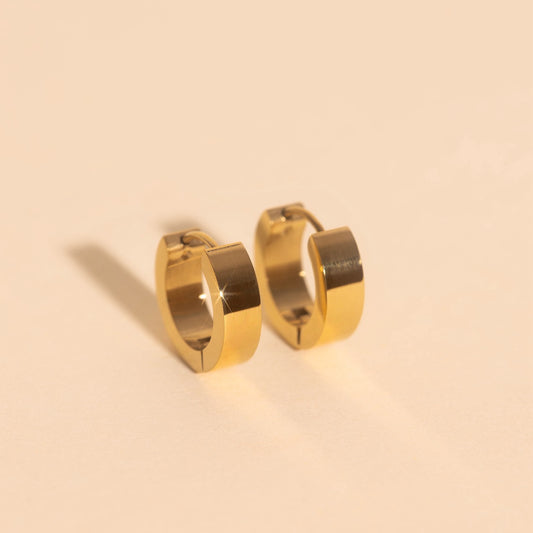 O.G. Smooth Chunky Huggie Hoop Earrings