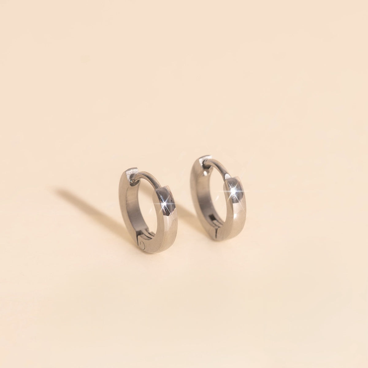 Smooth Tiny Huggie Hoop Earrings