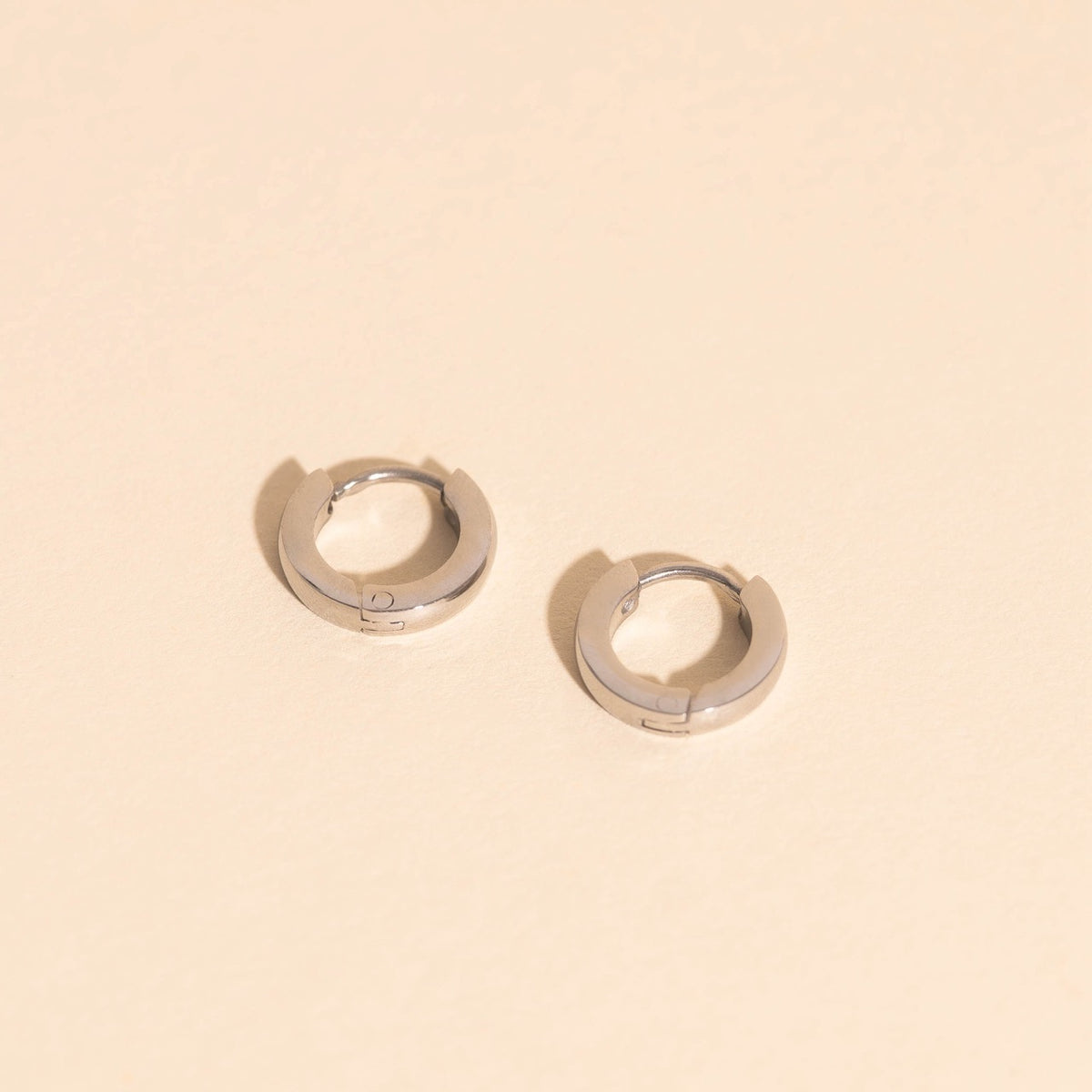 Smooth Tiny Huggie Hoop Earrings