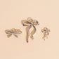 Dainty Bow Huggie Hoop Charms
