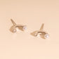 Arc and Pearl Stud Earrings