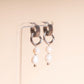 Ripple Pearl Huggie Hoop Charms