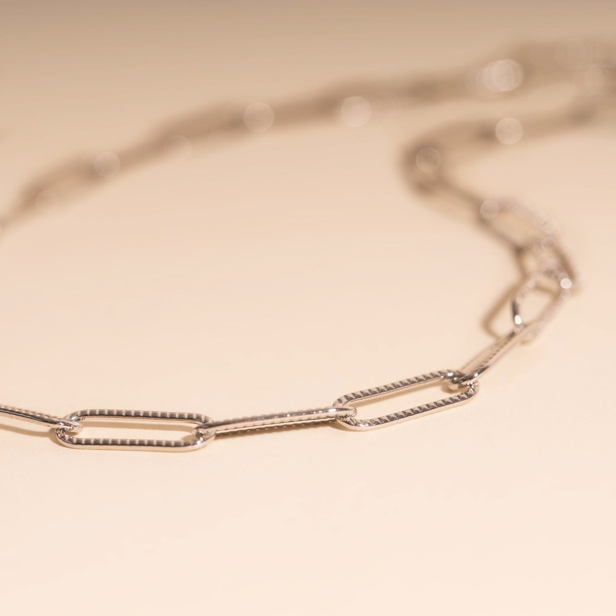 Textured Paperclip Necklace
