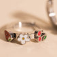 Berry Sweet 3D Huggie Hoop Earrings