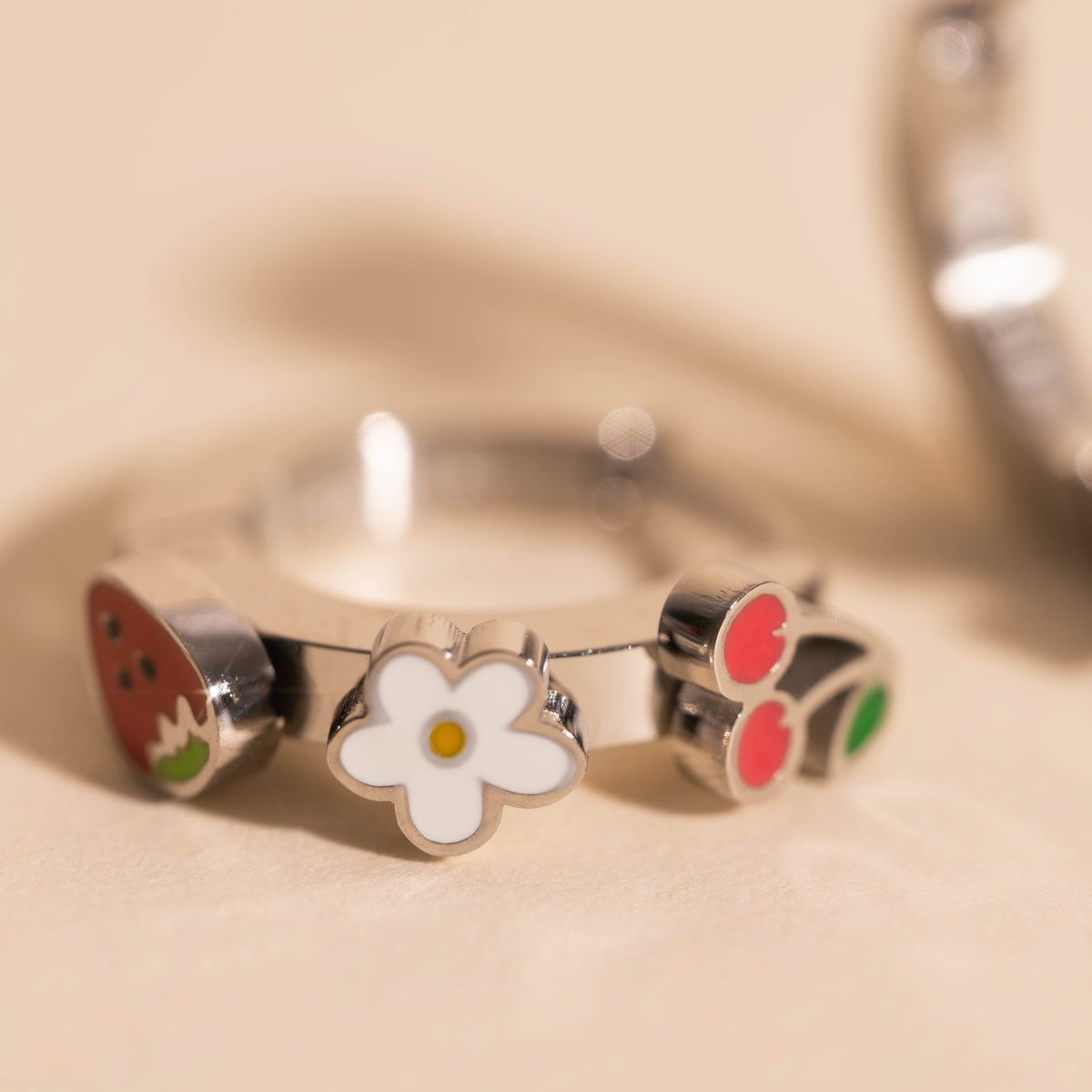 Berry Sweet 3D Huggie Hoop Earrings