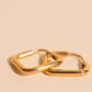 Diamond Rounded Huggie Hoop Earrings