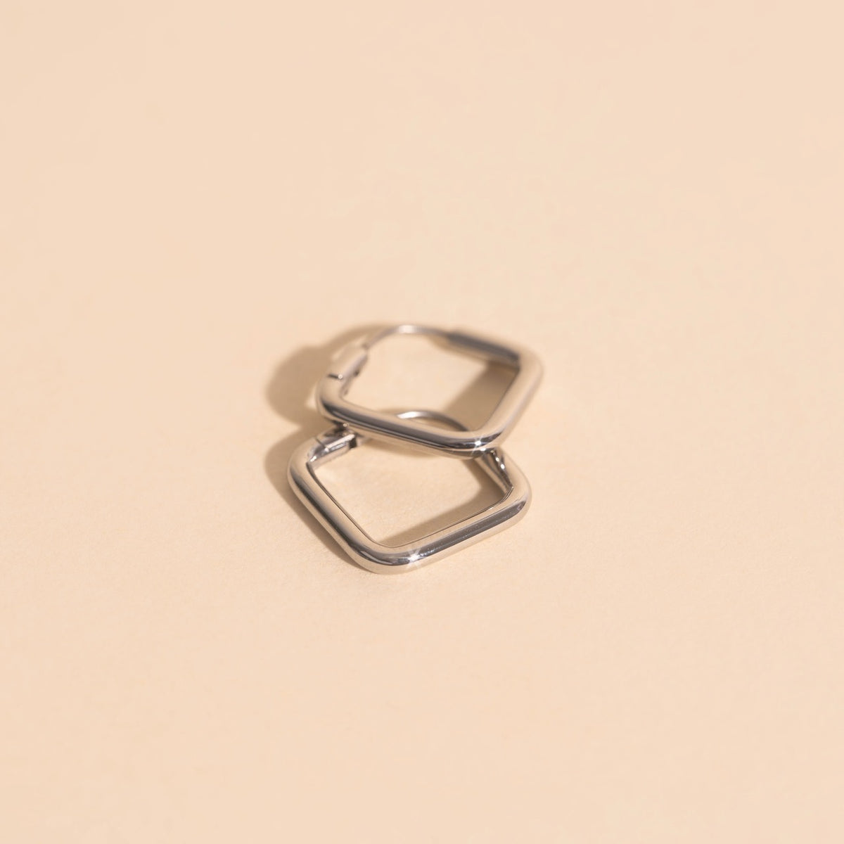 Diamond Rounded Huggie Hoop Earrings