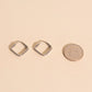 Diamond Rounded Huggie Hoop Earrings