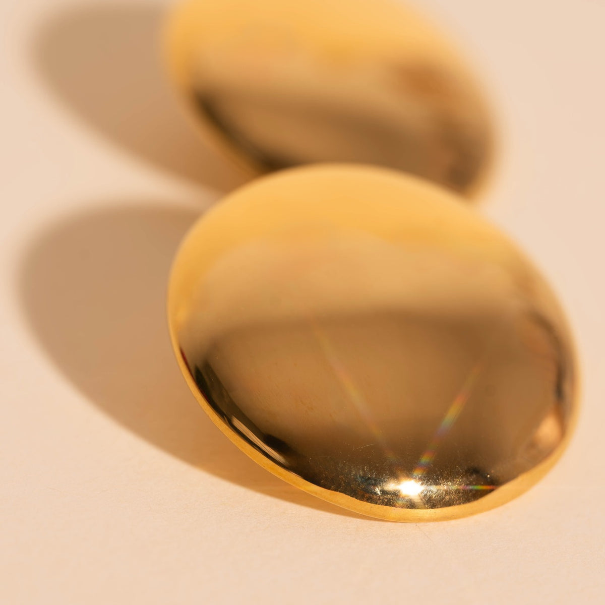 Jumbo Button Stud Earrings