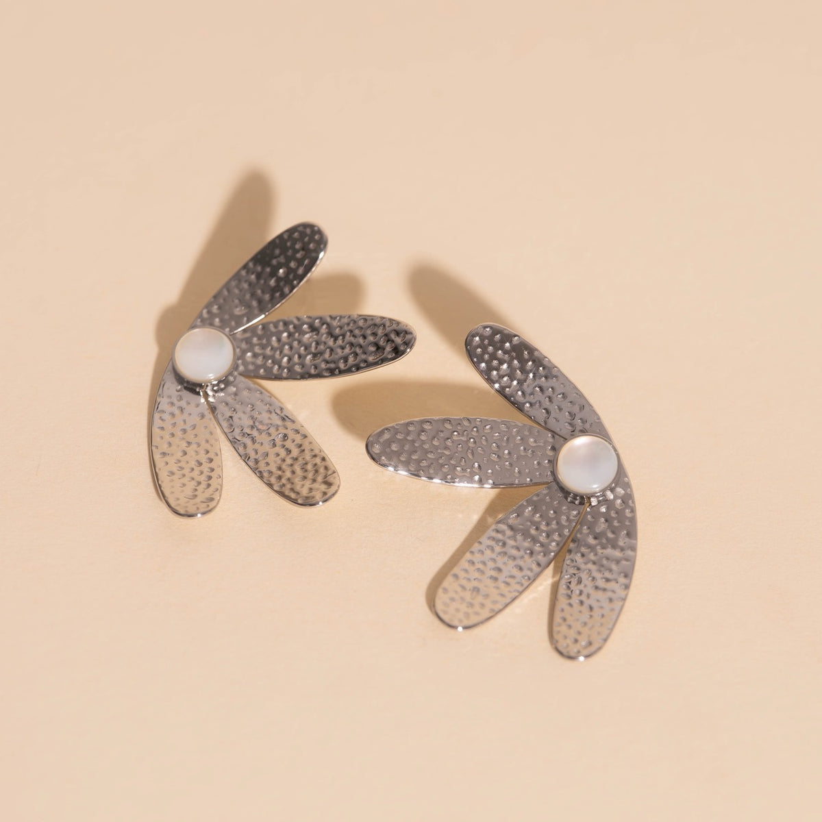 Jumbo Half Bloomed Stud Earrings