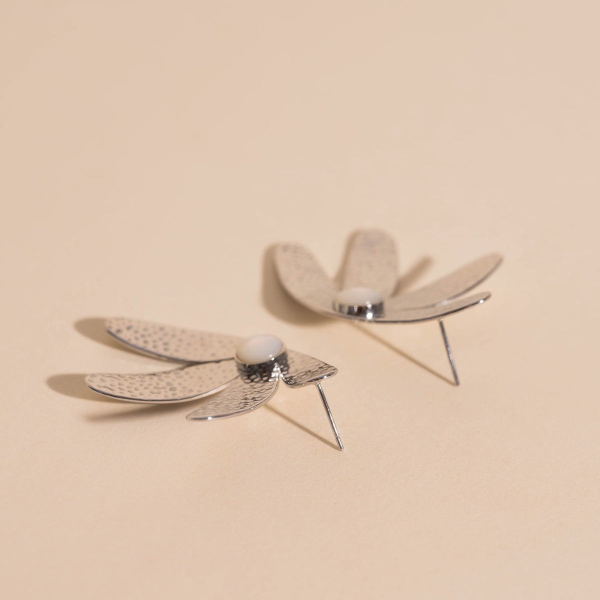 Jumbo Half Bloomed Stud Earrings